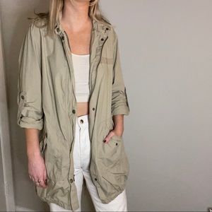 Tan windbreaker